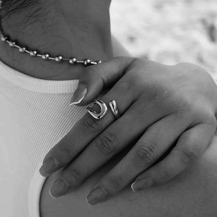 Silver-Plated Loved Ones Hug Ring