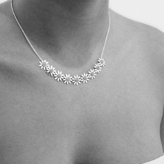 Daisy Heart Two-Layered Necklace for Women